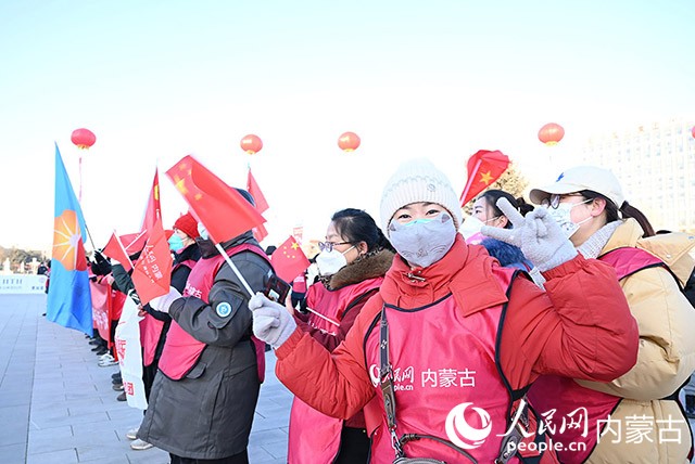 2022年呼和浩特市第七屆徒步迎新活動現場。人民網 劉藝琳攝