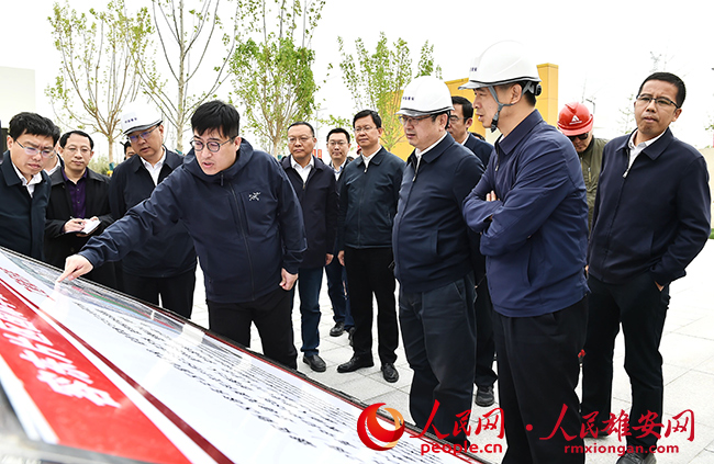 張國華調研容東片區重點項目建設情況。劉向陽攝