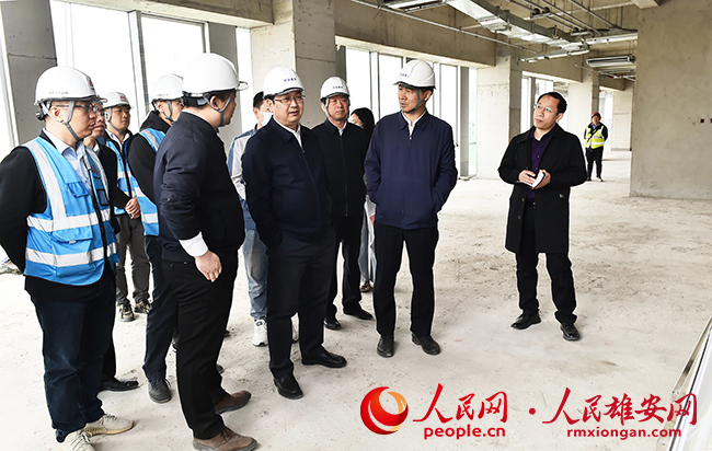 張國華調研容東片區重點項目建設情況。劉向陽攝