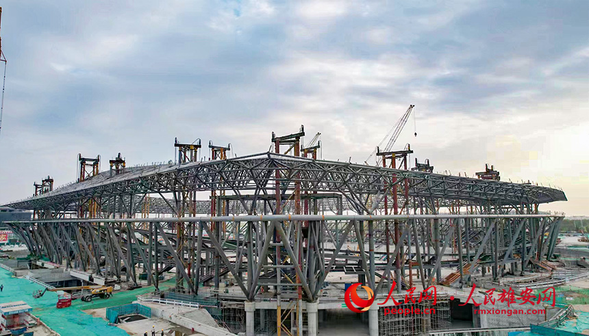 雄安體育中心項目建設現場。北京城建集團供圖