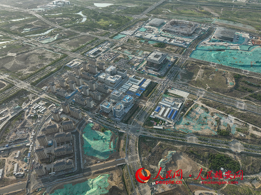 航拍雄安新區啟動區東北部。人民網 李兆民攝