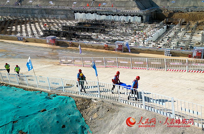 演練現場。雄安新區啟動（起步）區指揮部供圖