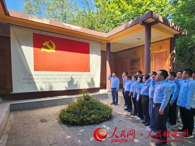 圖為宣誓現場。中建三局容西安置房項目部供圖