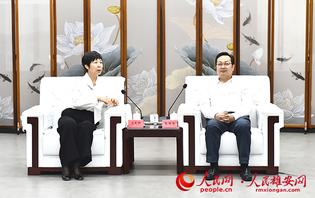 張國華與航天信息股份有限公司董事長馬天暉一行舉行工作座談。劉向陽攝