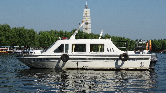 圖為白洋淀人民法庭巡回審判船——天平號。安新縣人民法院供圖