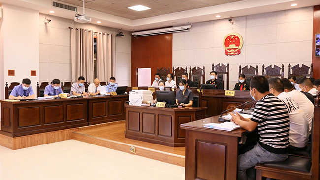 2022年9月8日，雄安中院環境資源審判庭成立后“第一案”庭審現場。雄安中院供圖