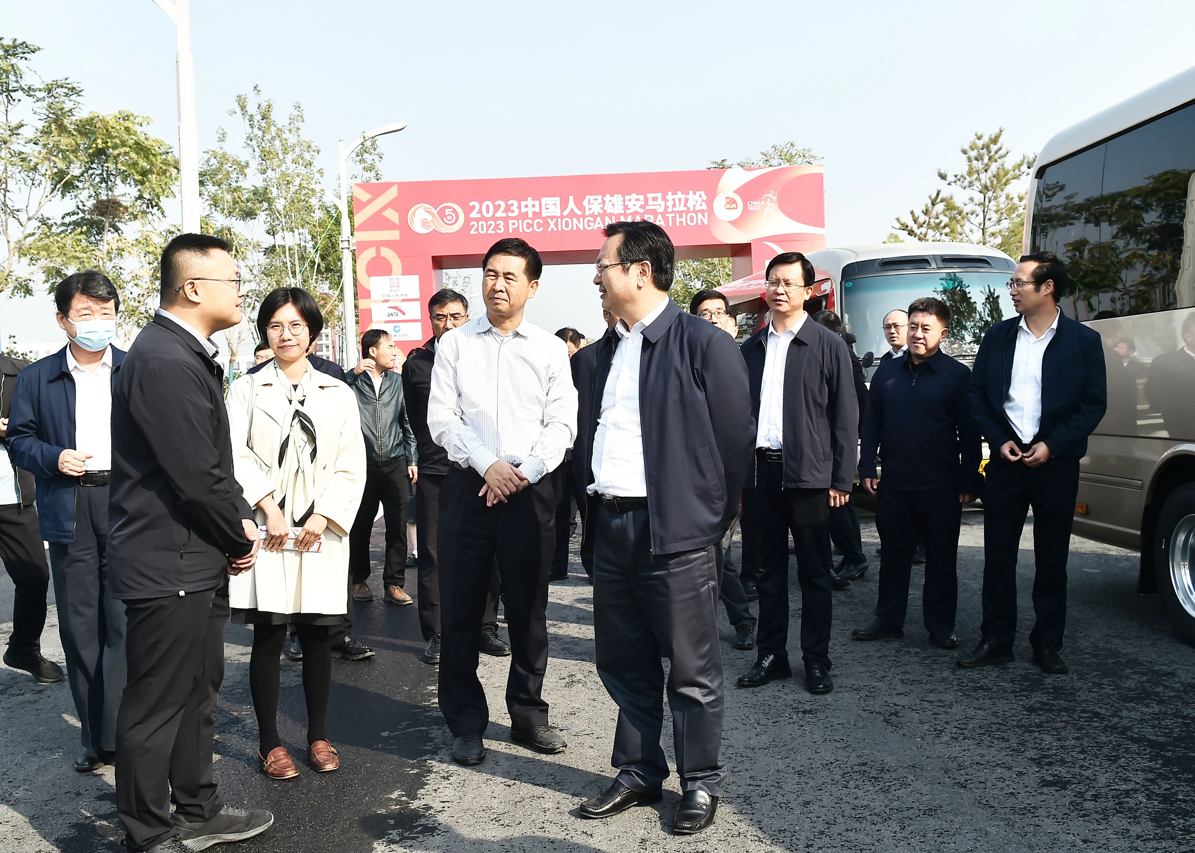 張國華調研2023雄安馬拉松賽事籌備工作。劉向陽攝