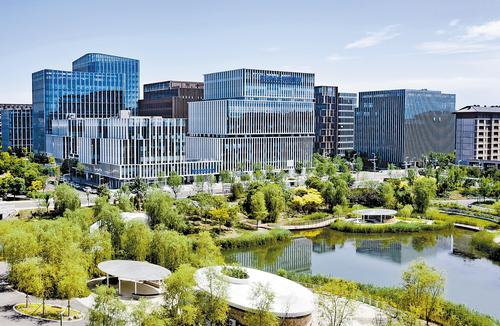 近日，無人機航拍的雄安新區中關村科技園。本報記者 劉光昱攝