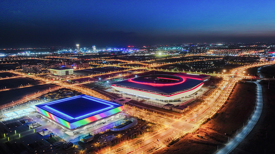 雄安體育中心。胡忠攝