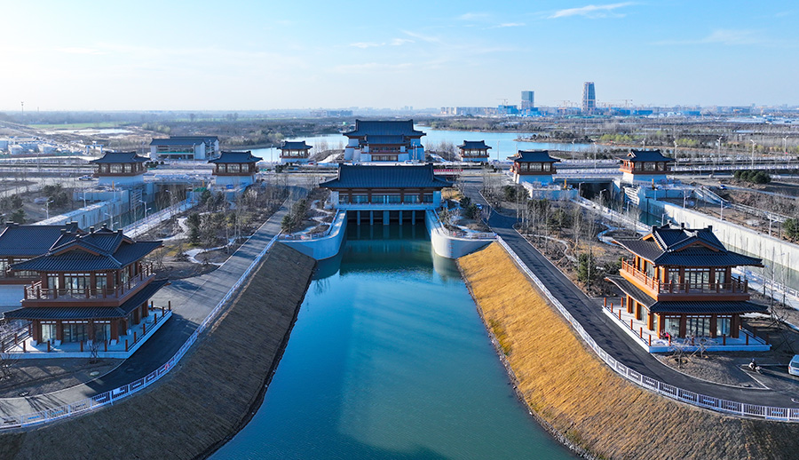 雄安新區南河樞紐工程。齊鑫攝